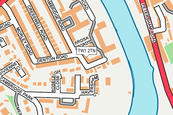 TW1 2TN map - OS OpenMap – Local (Ordnance Survey)