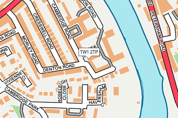 TW1 2TP map - OS OpenMap – Local (Ordnance Survey)