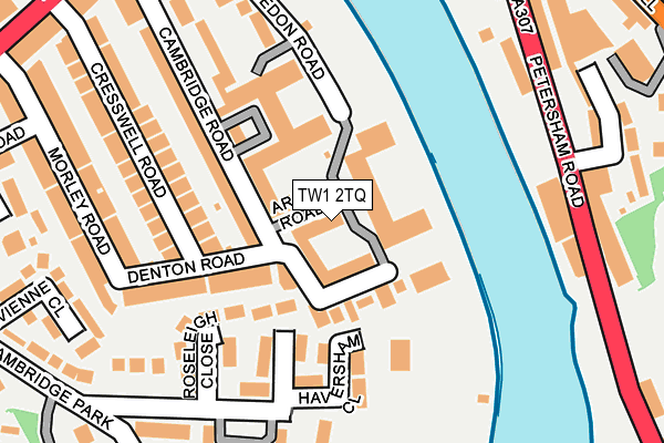 TW1 2TQ map - OS OpenMap – Local (Ordnance Survey)