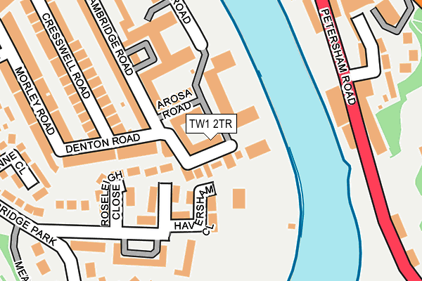 TW1 2TR map - OS OpenMap – Local (Ordnance Survey)