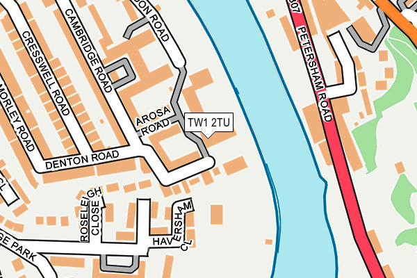 TW1 2TU map - OS OpenMap – Local (Ordnance Survey)