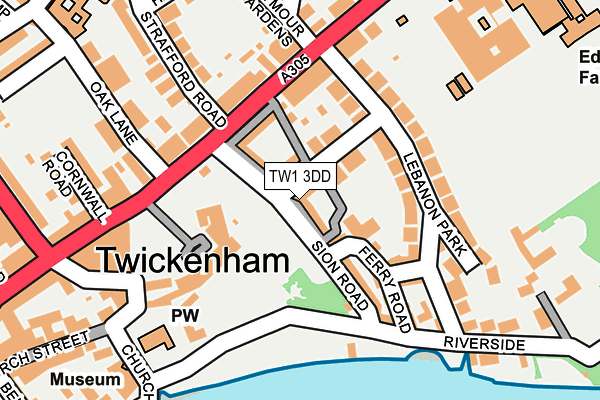 TW1 3DD map - OS OpenMap – Local (Ordnance Survey)