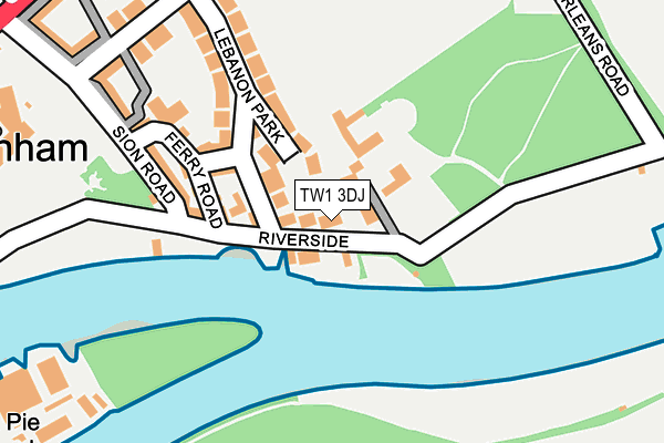 TW1 3DJ map - OS OpenMap – Local (Ordnance Survey)