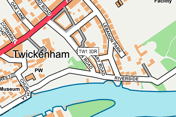 TW1 3DR map - OS OpenMap – Local (Ordnance Survey)