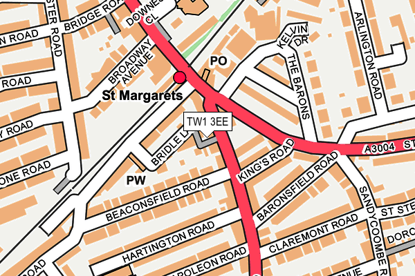 TW1 3EE map - OS OpenMap – Local (Ordnance Survey)