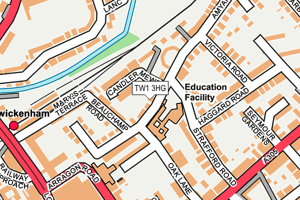 TW1 3HG map - OS OpenMap – Local (Ordnance Survey)