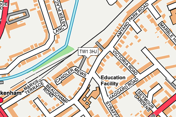 TW1 3HJ map - OS OpenMap – Local (Ordnance Survey)