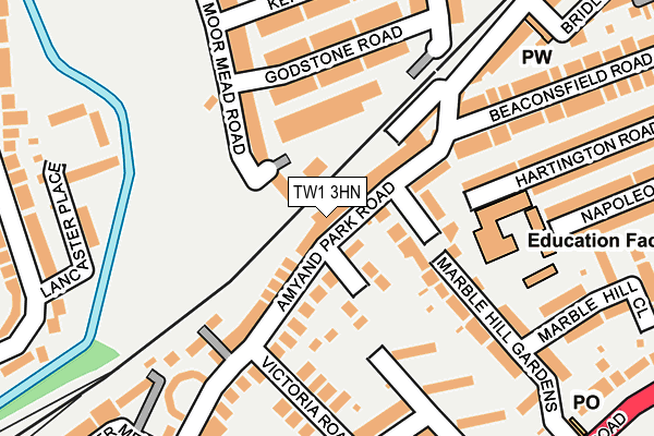 TW1 3HN map - OS OpenMap – Local (Ordnance Survey)