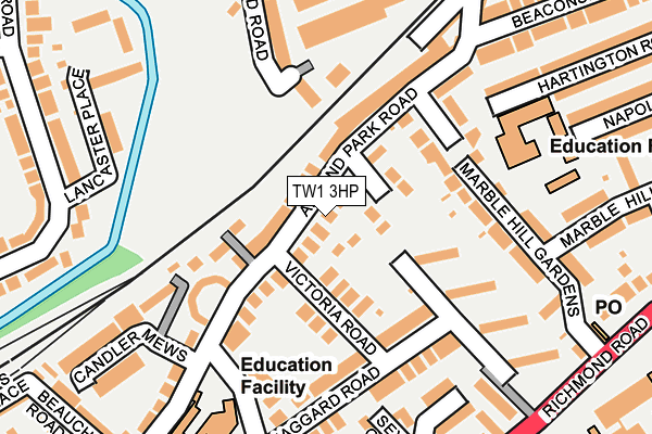 TW1 3HP map - OS OpenMap – Local (Ordnance Survey)