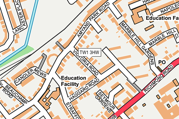 TW1 3HW map - OS OpenMap – Local (Ordnance Survey)