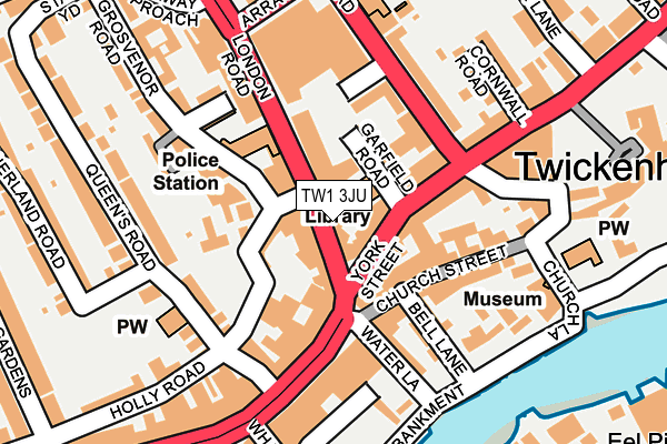 TW1 3JU map - OS OpenMap – Local (Ordnance Survey)