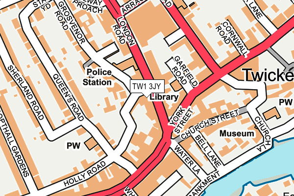 TW1 3JY map - OS OpenMap – Local (Ordnance Survey)