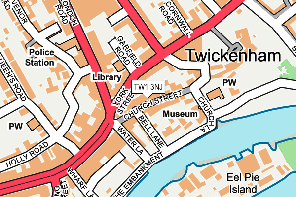 TW1 3NJ map - OS OpenMap – Local (Ordnance Survey)