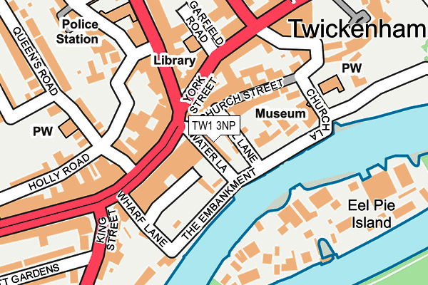 TW1 3NP map - OS OpenMap – Local (Ordnance Survey)