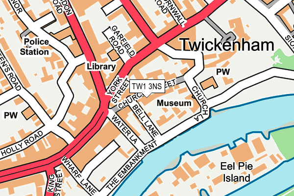 TW1 3NS map - OS OpenMap – Local (Ordnance Survey)