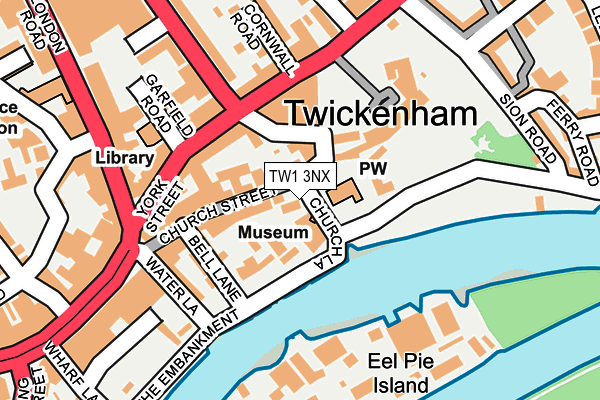 TW1 3NX map - OS OpenMap – Local (Ordnance Survey)