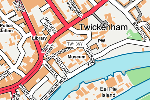 TW1 3NY map - OS OpenMap – Local (Ordnance Survey)