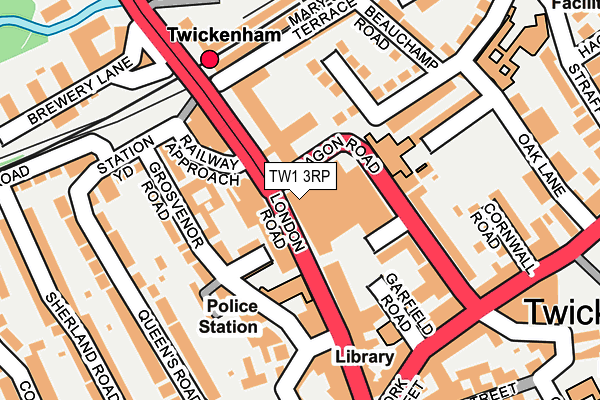 TW1 3RP map - OS OpenMap – Local (Ordnance Survey)