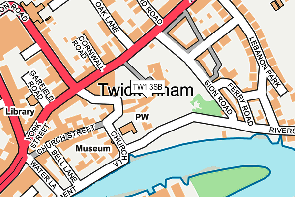 TW1 3SB map - OS OpenMap – Local (Ordnance Survey)