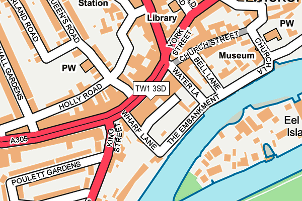 TW1 3SD map - OS OpenMap – Local (Ordnance Survey)