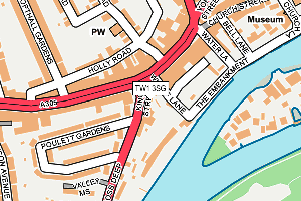 TW1 3SG map - OS OpenMap – Local (Ordnance Survey)