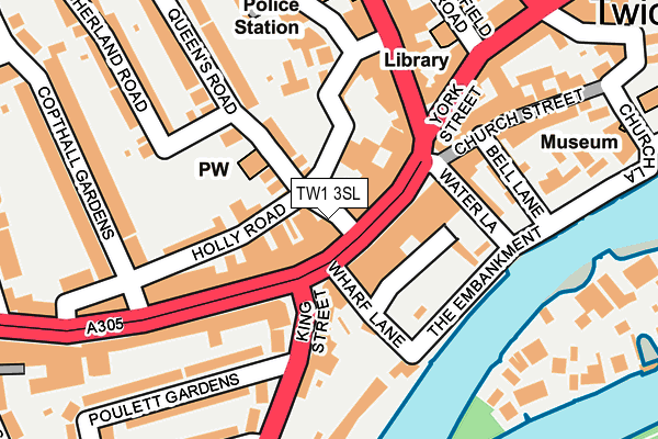 TW1 3SL map - OS OpenMap – Local (Ordnance Survey)