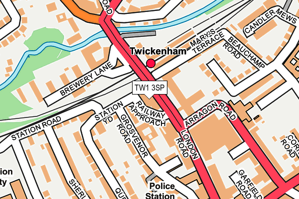 TW1 3SP map - OS OpenMap – Local (Ordnance Survey)