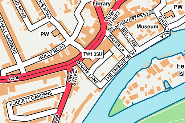 TW1 3SU map - OS OpenMap – Local (Ordnance Survey)