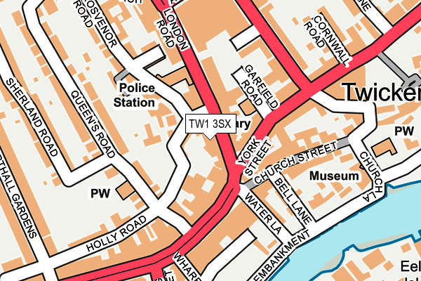 TW1 3SX map - OS OpenMap – Local (Ordnance Survey)