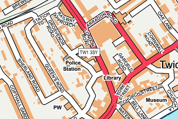 TW1 3SY map - OS OpenMap – Local (Ordnance Survey)