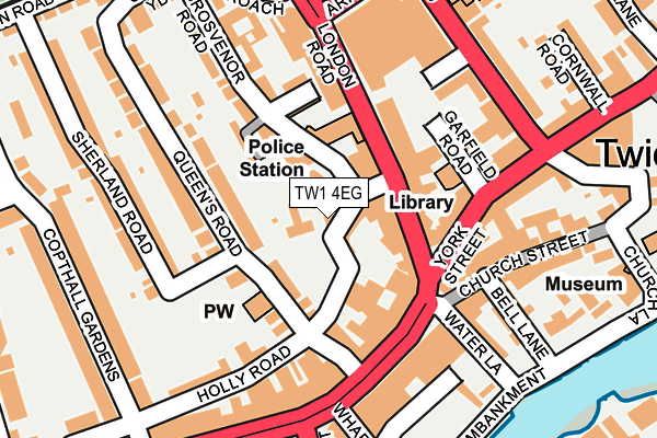 TW1 4EG map - OS OpenMap – Local (Ordnance Survey)