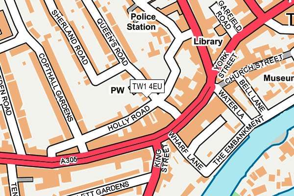 TW1 4EU map - OS OpenMap – Local (Ordnance Survey)