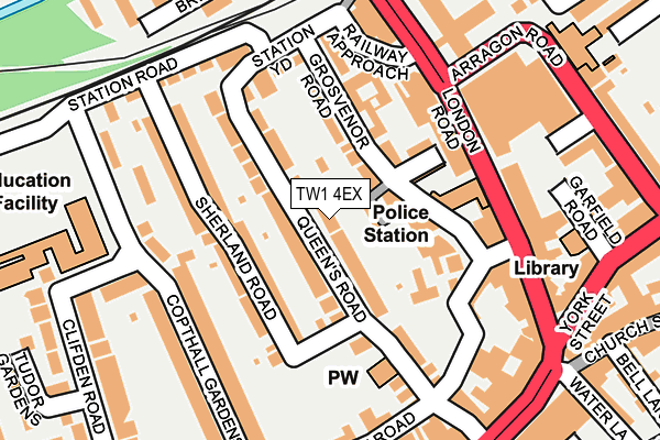 TW1 4EX map - OS OpenMap – Local (Ordnance Survey)
