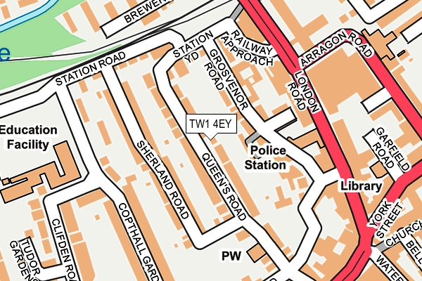 TW1 4EY map - OS OpenMap – Local (Ordnance Survey)
