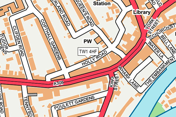 TW1 4HF map - OS OpenMap – Local (Ordnance Survey)