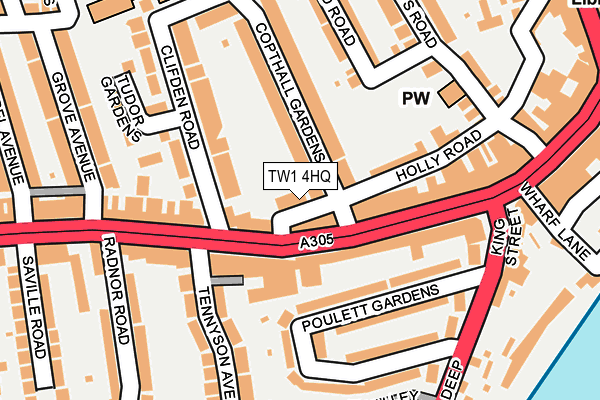 TW1 4HQ map - OS OpenMap – Local (Ordnance Survey)