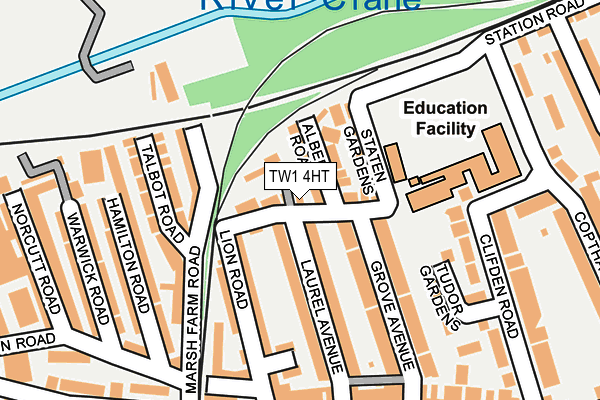 TW1 4HT map - OS OpenMap – Local (Ordnance Survey)