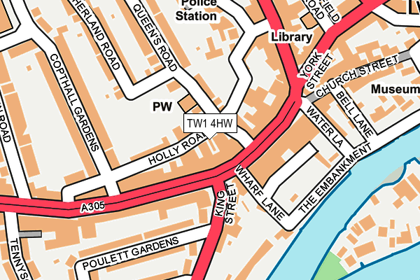TW1 4HW map - OS OpenMap – Local (Ordnance Survey)
