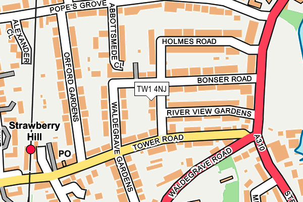 TW1 4NJ map - OS OpenMap – Local (Ordnance Survey)