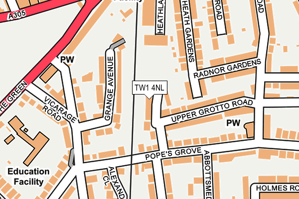 TW1 4NL map - OS OpenMap – Local (Ordnance Survey)