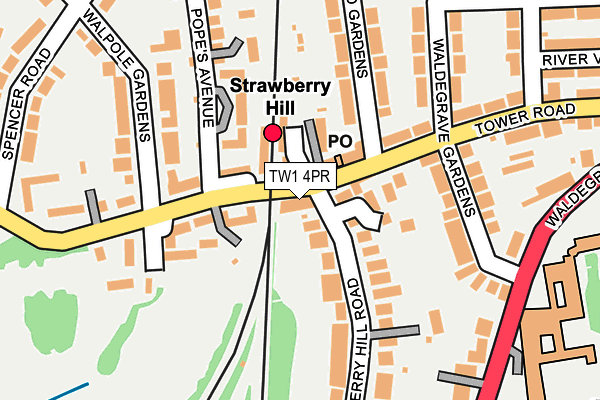 TW1 4PR map - OS OpenMap – Local (Ordnance Survey)