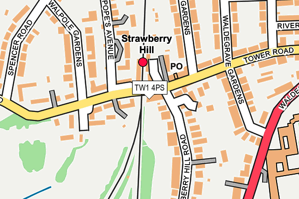 TW1 4PS map - OS OpenMap – Local (Ordnance Survey)