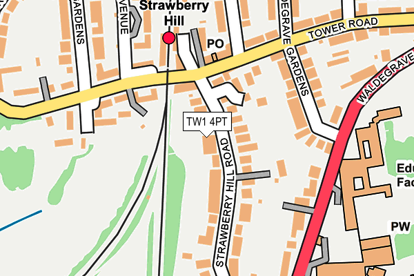 TW1 4PT map - OS OpenMap – Local (Ordnance Survey)