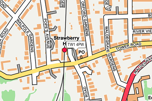 TW1 4PW map - OS OpenMap – Local (Ordnance Survey)