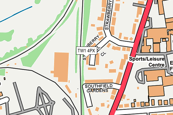 TW1 4PX map - OS OpenMap – Local (Ordnance Survey)