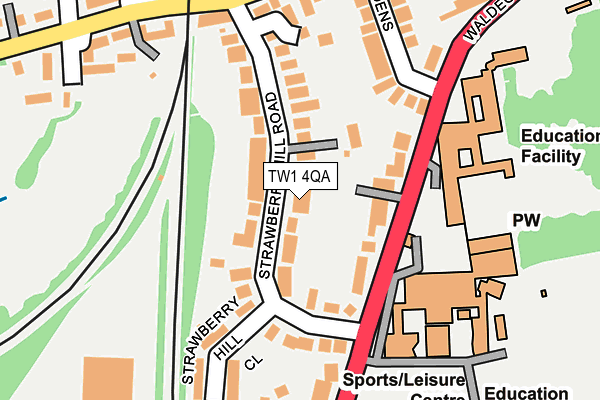 TW1 4QA map - OS OpenMap – Local (Ordnance Survey)
