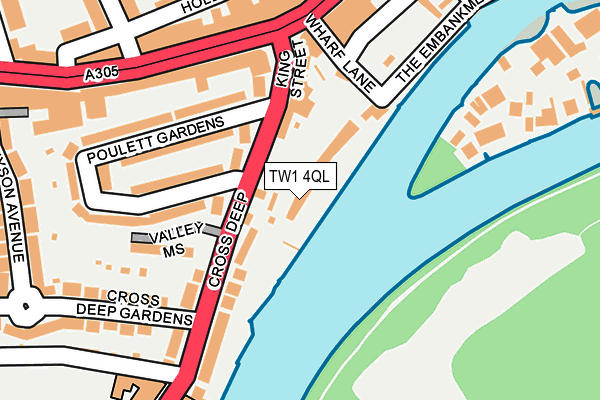TW1 4QL map - OS OpenMap – Local (Ordnance Survey)