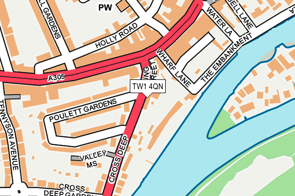 TW1 4QN map - OS OpenMap – Local (Ordnance Survey)