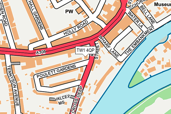 TW1 4QP map - OS OpenMap – Local (Ordnance Survey)
