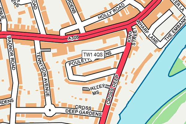 TW1 4QS map - OS OpenMap – Local (Ordnance Survey)